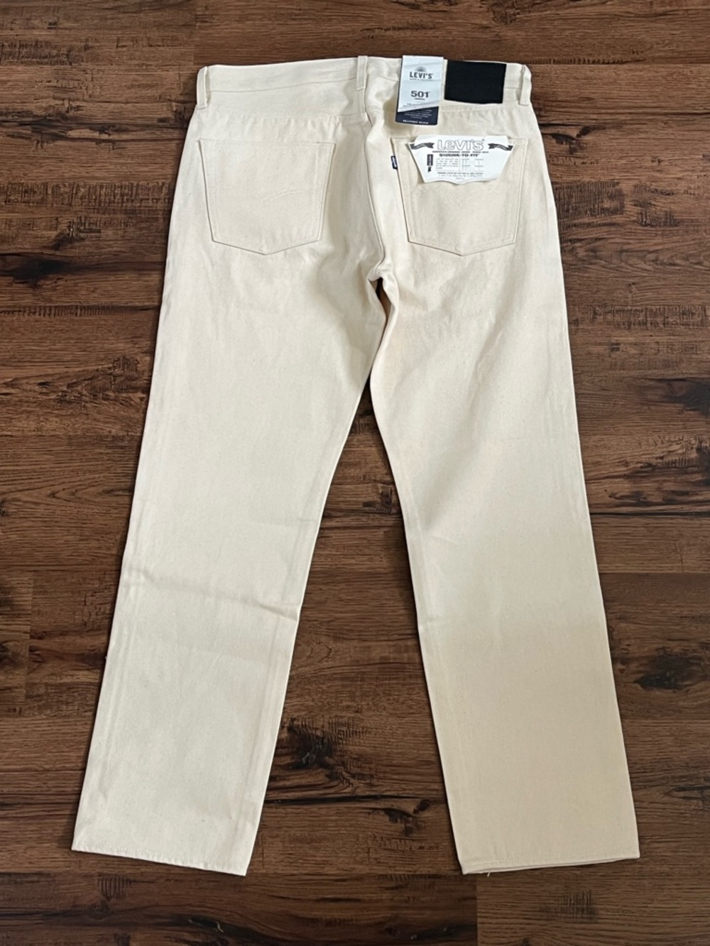 Levi’s Made & Crafted Lot 501 1980s Selvedge Jeans ‘Cream’ (size mens W36xL32) - Picture 11 of 16
